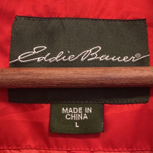 Eddie Bauer EB550 Premium Goose Down Puffer Vest Red Size Large - Picture 9 of 11